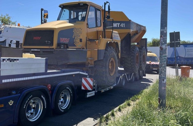 POL OF: Kontrollmaßnahmen der Verkehrsinspektion: Unzulässiger Schwertransport, …