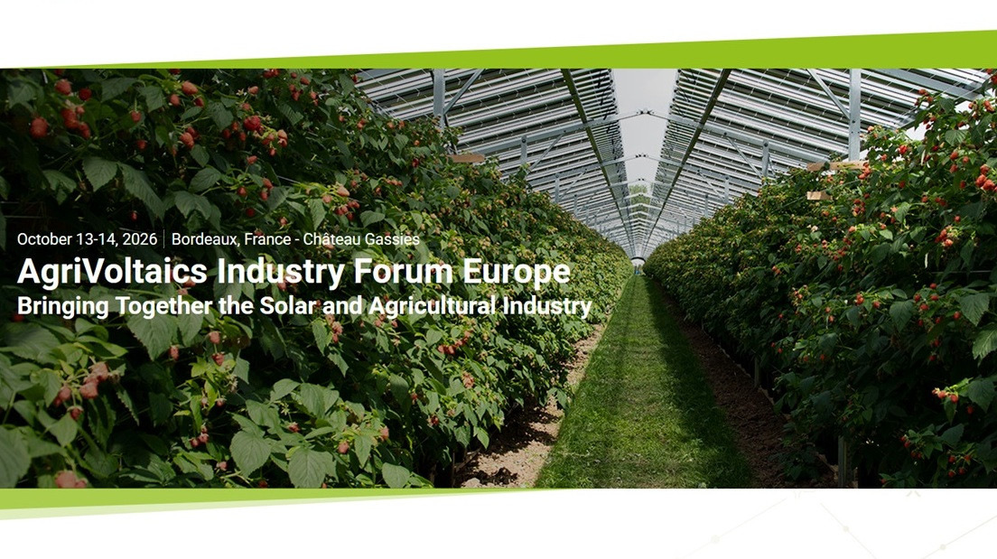 Agrivoltaics Industry Forum Europe 2026 findet in Bordeaux statt