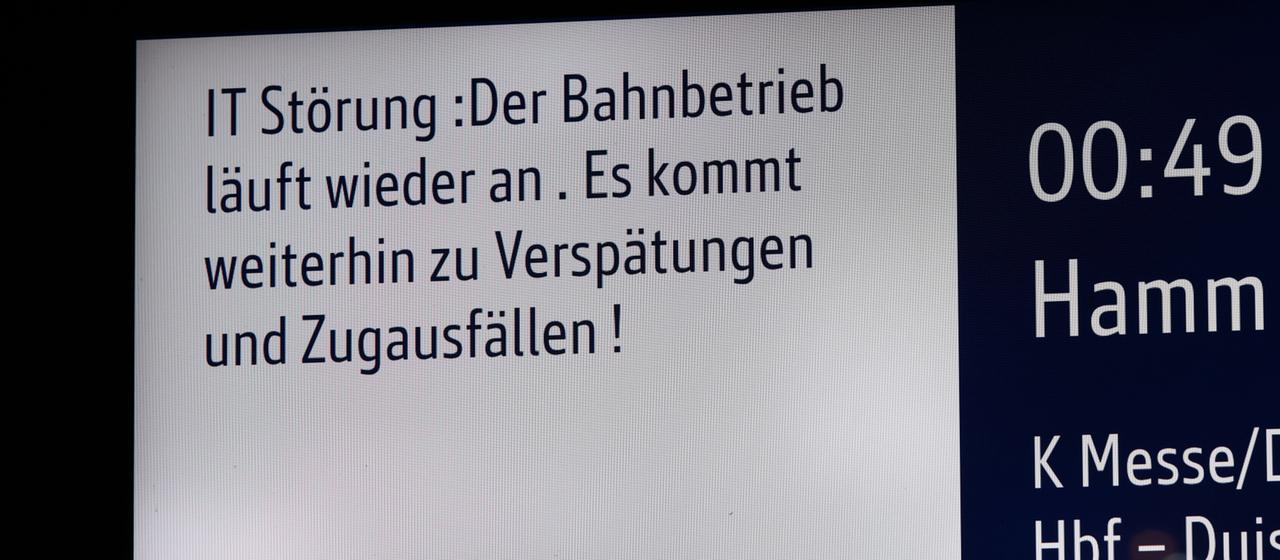 Bundesweite IT Störung bei der Bahn behoben: Zugverkehr läuft wieder an