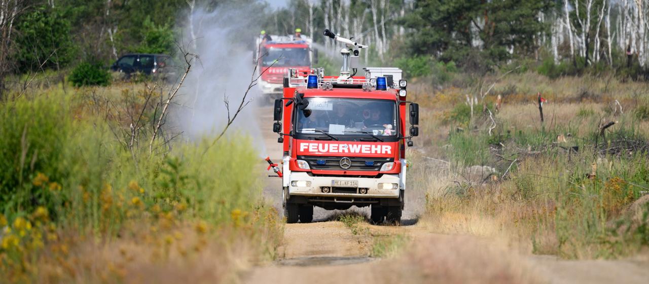 Feuerwehren bekämpfen Waldbrände und sichern Munition im Boden