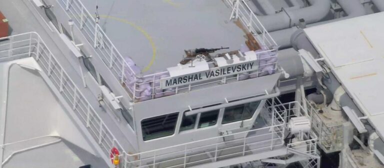 Maschinengewehre auf russischem Ziviltanker entdeckt