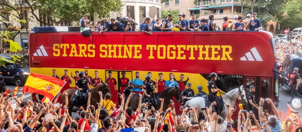 Spanien feiert seinen Fußball Weltmeistertitel