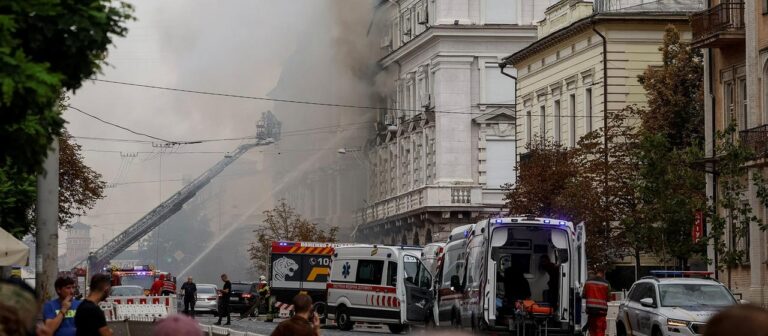 Russische Drohne trifft Geheimdienstzentrale in Kiew
