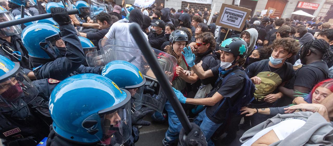 Gewalt bei Protesten erschüttert auch Italien