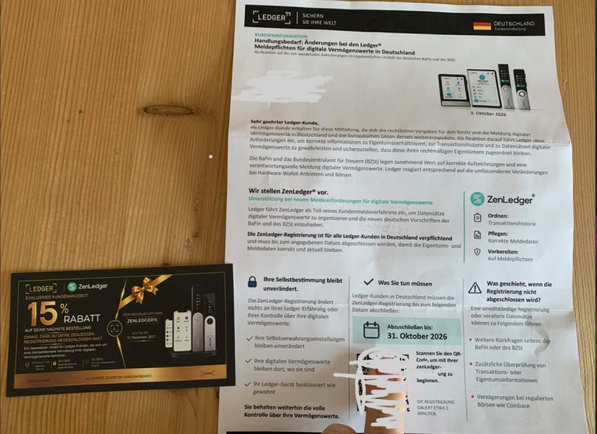 Falsche Ledger Briefe mit angeblicher Meldepflicht im Umlauf