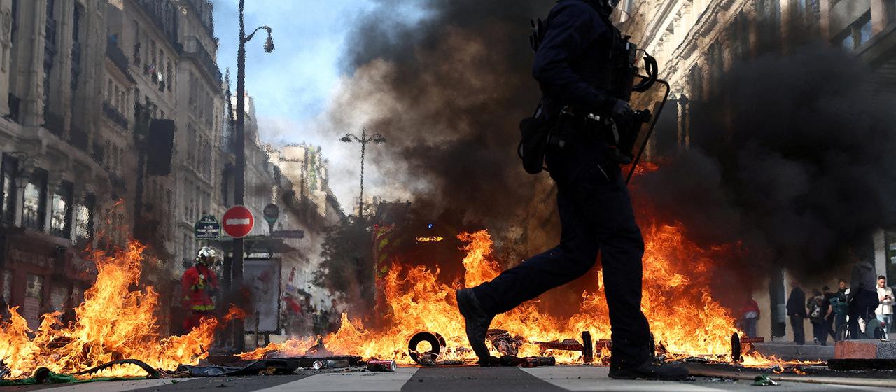 Zusammenstöße zwischen Polizei und Demonstranten bei Protesten in Frankreich