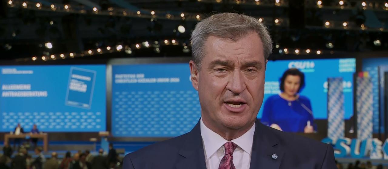 CSU Chef Söder spricht von Herausforderung für die Demokratie