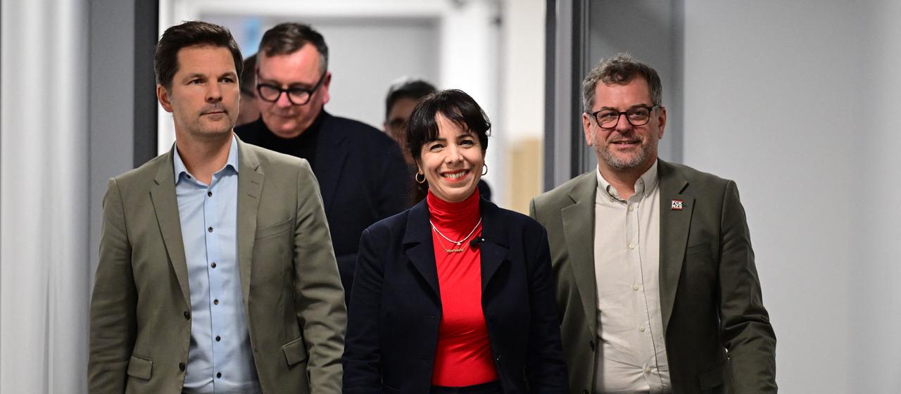 Linke, Grüne und SPD verkünden Durchbruch bei Sondierungen in Berlin